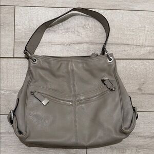 Michael Kors Taupe Leather Shoulder Bag